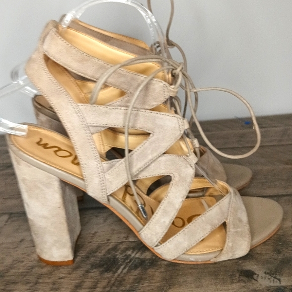 Sam Edelman Yardely Suede Lace Up Block Heel - Picture 2 of 6
